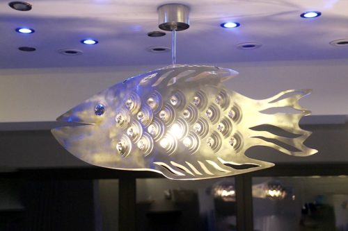 Ceiling Light COD FISH Unique Design, Steel Archerlamps